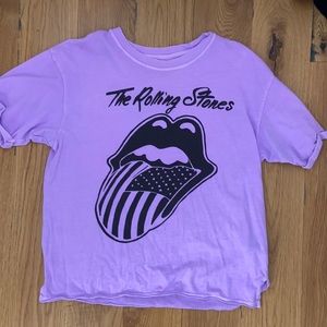 purple rolling stones american eagle t-shirt